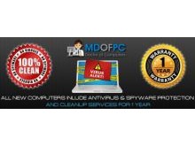 New computers come with 1 year virus & spyware cleanup